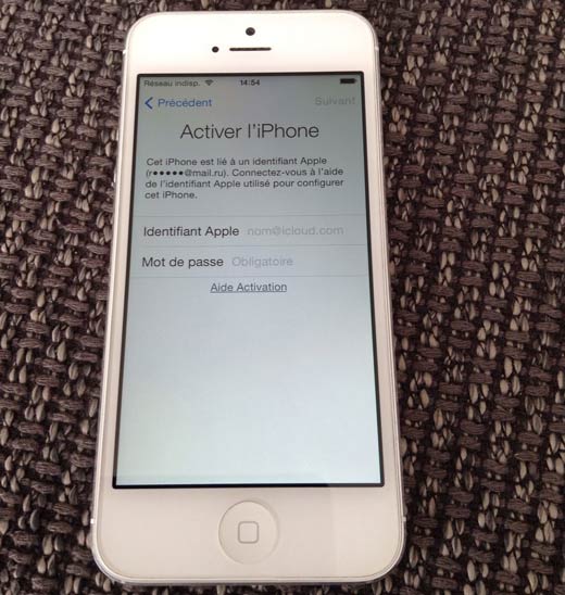 Iphone bloquÃ© iCloud